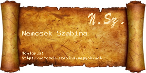 Nemcsek Szabina névjegykártya