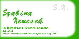 szabina nemcsek business card